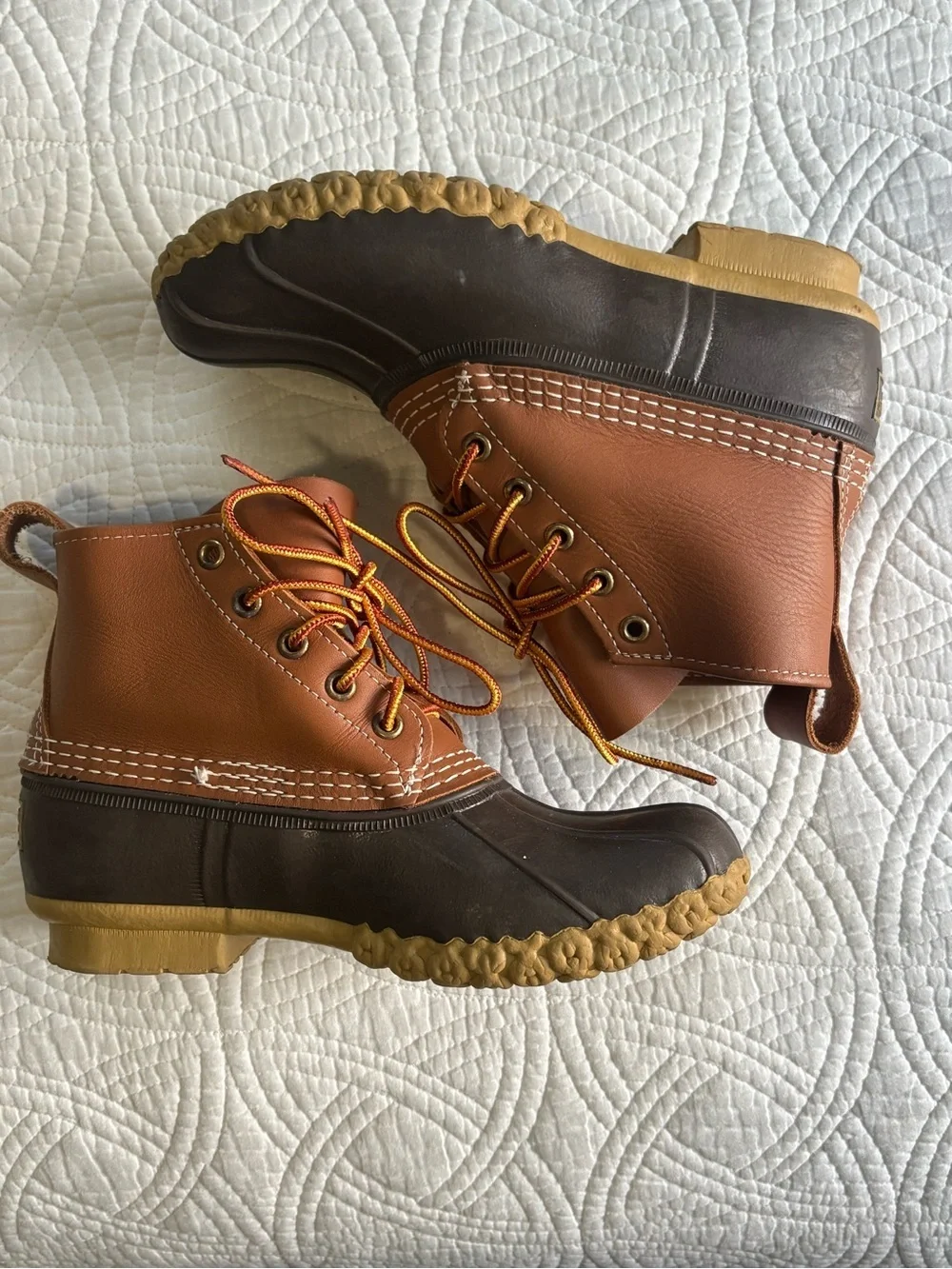 L.L. Bean Bean Boots Women's Brown Leather Duck Boots Size 6